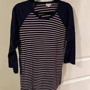Lularoe randy tee dark purple navy